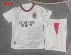 26-27 AC Milan Away White Kids/Youth Soccer Uniform-9484