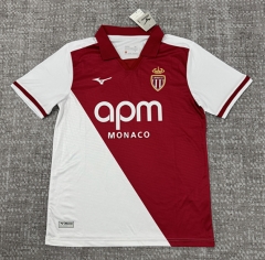 (S-4XL) 26-27 Monaco Home Red&White Thailand Soccer Jersey AAA-4506