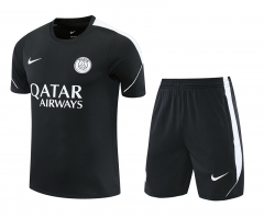 26-27 PSG Black Thailand Training Soccer Uniform-418