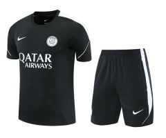 26-27 PSG Black Thailand Training Soccer Uniform-418
