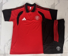 26-27 Manchester United Red Thailand Polo Uniform-815