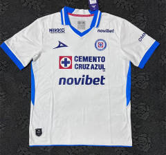(S-4XL) 26-27 Cruz Azul Away White Thailand Soccer Jersey AAA-7035