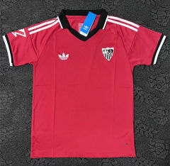 (S-4XL) 26-27 Correct Version Sevilla Away Red Thailand Soccer Jersey AAA-7035
