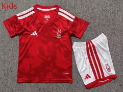26-27 Nottingham Forest Home Red Kids/Youth Soccer Uniform-7809