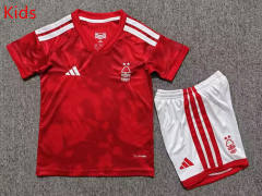26-27 Nottingham Forest Home Red Kids/Youth Soccer Uniform-7809