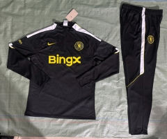 26-27 Chelsea Black Thailand Soccer Tracksuit-4627