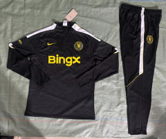 26-27 Chelsea Black Thailand Soccer Tracksuit-4627
