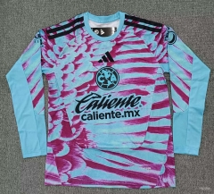 (S-4XL) 26-27 Club America Goalkeeper Purple&White LS Thailand Soccer Jersey AAA-5378