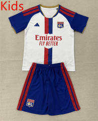 26-27 Olympique Lyonnais Home White Kids/Youth Soccer Uniform-AY