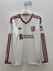 (S-4XL) 26-27 Liverpool Away White LS Thailand Soccer Jersey AAA-9268