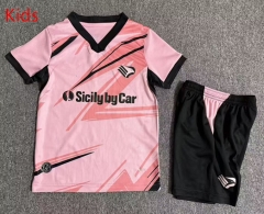 26-27 Palermo Home Pink Kids/Youth Soccer Uniform-7809