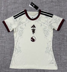26-27 Manchester United 2nd Away Beige Women Thailand Soccer Jersey AAA-4506