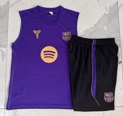 26-27 Barcelona Purple Thailand Soccer Vest Tracksuit-815