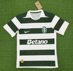 (S-4XL) 26-27 Sporting Lisbon Clube de Portugal Home White&Green Thailand Soccer Jersey AAA-403