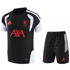 26-27 Liverpool Black Short-sleeved Thailand Soccer Tracksuit-GDP