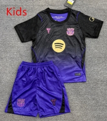 26-27 Barcelona Away Black&Purple Kids/Youth Soccer Uniform-4247