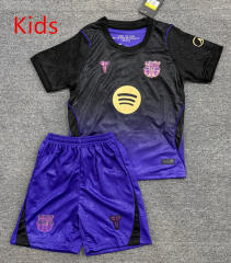 26-27 Barcelona Away Black&Purple Kids/Youth Soccer Uniform-4247