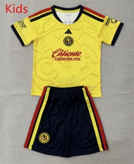 26-27 Club America Home Yellow Kids/Youth Soccer Uniform-AY
