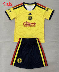 26-27 Club America Home Yellow Kids/Youth Soccer Uniform-AY
