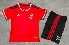 26-27 Flamengo 2nd Away Red Kids/Youth Soccer Uniform-9484