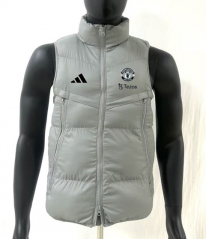 26-27 With Letters Manchester United Light Grey Cotton Padded Vest-8268