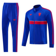 26-27 Manchester United Color Blue Thailand Soccer Jacket Uniform-LH
