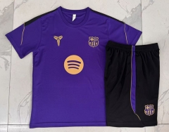 26-27 Barcelona Purple Short-Sleeved Thailand Soccer Tracksuit-815