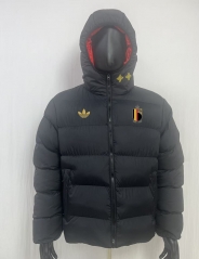 26-27 Belgium Black Cotton Coats With Hat-8268