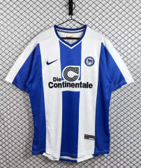 Retro Version 99-00 Hertha BSC Home Blue&White Thailand Soccer Jersey AAA-3257
