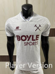 Player Version 26-27 West Ham United Away White Thailand Soccer Jersey AAA-4691
