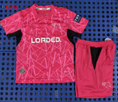26-27 Derby County Away Pink Kids/Youth Soccer Uniform-3229