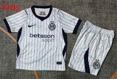 26-27 Inter Milan Away White Kids/Youth Soccer Uniform-9484