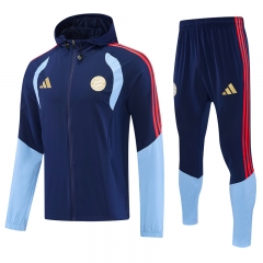 26-27 Bayern München Royal Blue Thailand Trench Coat Uniform With Hat-4627