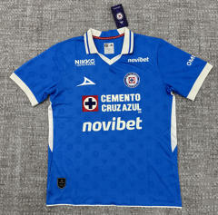 (S-4XL) 26-27 Cruz Azul Home Blue Thailand Soccer Jersey AAA-4506