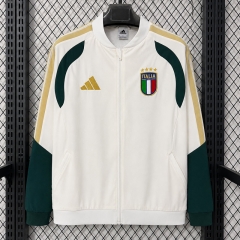 26-27 Casual Version Italy White Training Thailand Soccer Trench Coat-8268