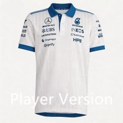 (S-5XL) Player Version 2026 Mercedes White Formula One Racing Suit