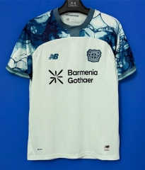 (S-4XL) 26-27 Bayer 04 Leverkusen Away White&Blue Thailand Soccer Jersey AAA-6486