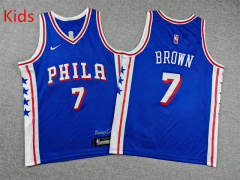 Philadelphia 76ers #7 Blue Kids NBA Jersey-1380