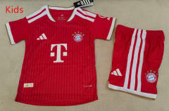 26-27 Correct Version Bayern München Home Red Kids/Youth Soccer Uniform-507