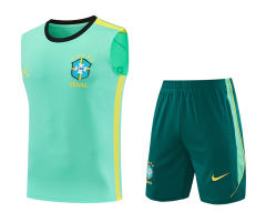 26-27 Brazil Green Thailand Training Soccer Vest Uniform-418