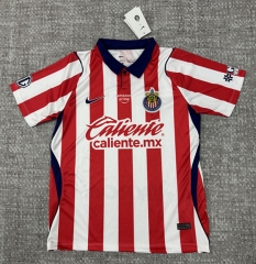 (S-4XL) 26-27 Deportivo Guadalajara Home Red&White Thailand Soccer Jersey AAA-4506