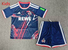 26-27 FC Köln Away Royal Blue Kids/Youth Soccer Uniform-6850