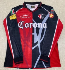 (S-3XL) Retro Version 98-99 Atlas FC Home Red&Black LS Thailand Soccer Jersey AAA-6895
