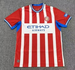 (S-4XL) 26-27 Girona FC Home Red&White Thailand Soccer Jesrey AAA-8025