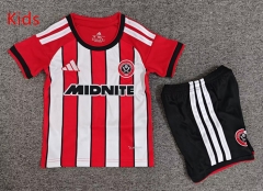 26-27 Sheffield United Home Red&White Kids/Youth Soccer Uniform-7809
