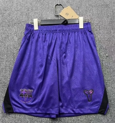 26-27 Barcelona Away Purple Thailand Soccer Shorts-718