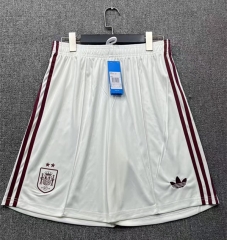 26-27 2 Star Spain White Thailand Soccer Shorts-718