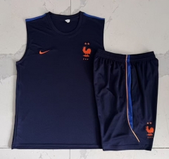 26-27 France White Thailand Soccer Vest Tracksuit -815