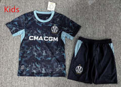 26-27 Olympique de Marseille Away Royal Blue Kids/Youth Soccer Uniform-6850