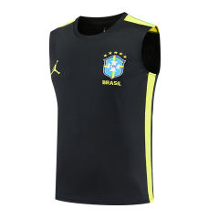 26-27 Brazil Black Thailand Training Soccer Vest-418